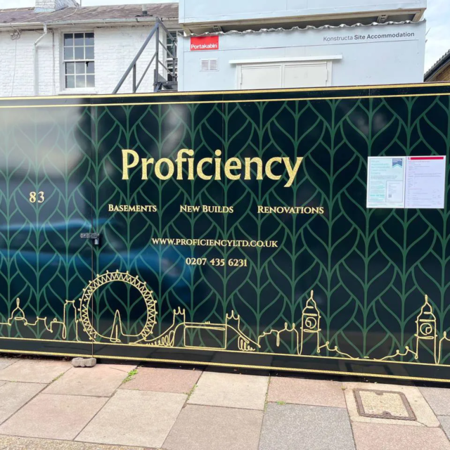 hoarding for construction sites proficiency ltd hoarding for construction site