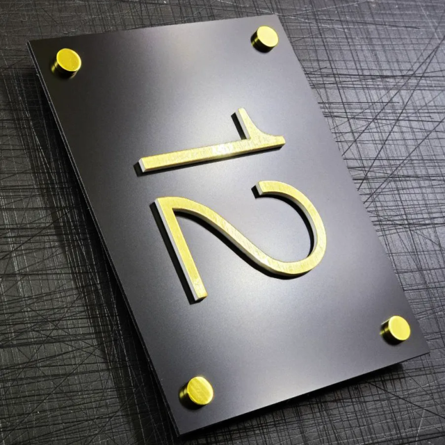 house number 12 sign acrylic