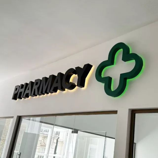 illuminated pharmacy sign city clinics illuminated pharmacy sign