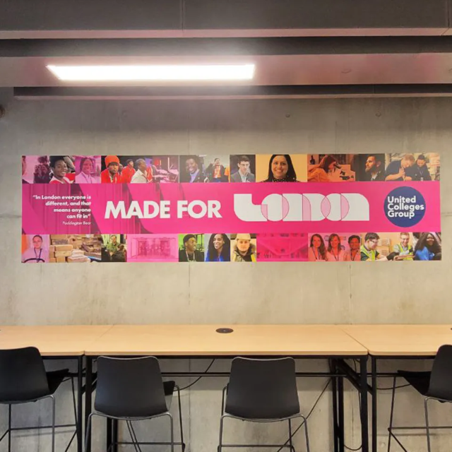 united colleges group large banner for college wall