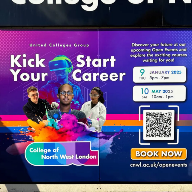 college of north west london large format print to wall