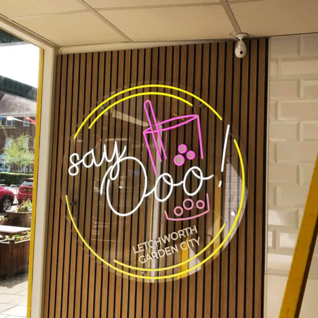 large interior neon sign ice cream letchworth garden city large interior neon sign ice cream