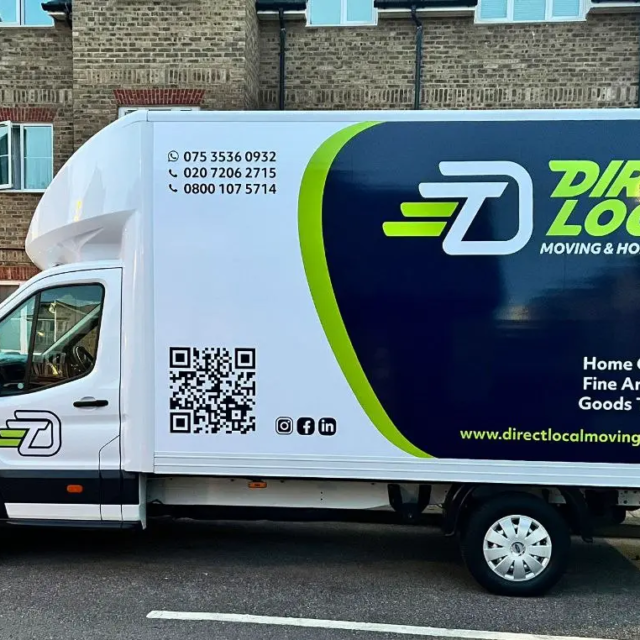 direct local moving and home services van signs