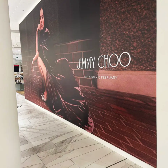 jimmy choo mural for shopping centre