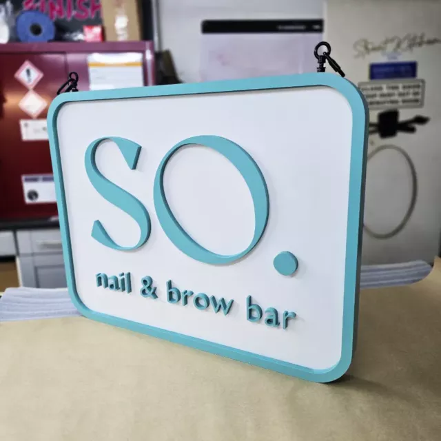 nail bar projecting signs so nail and brow bar projecting sign