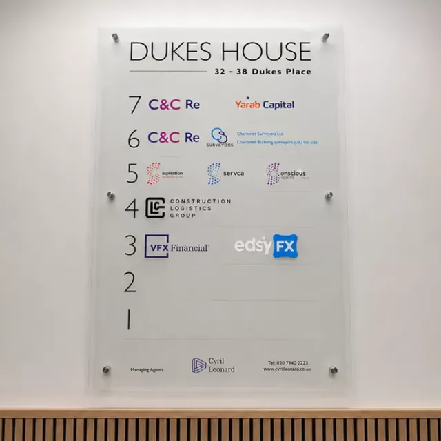 office floor directions signs dukes house office floor directions signage acrylic