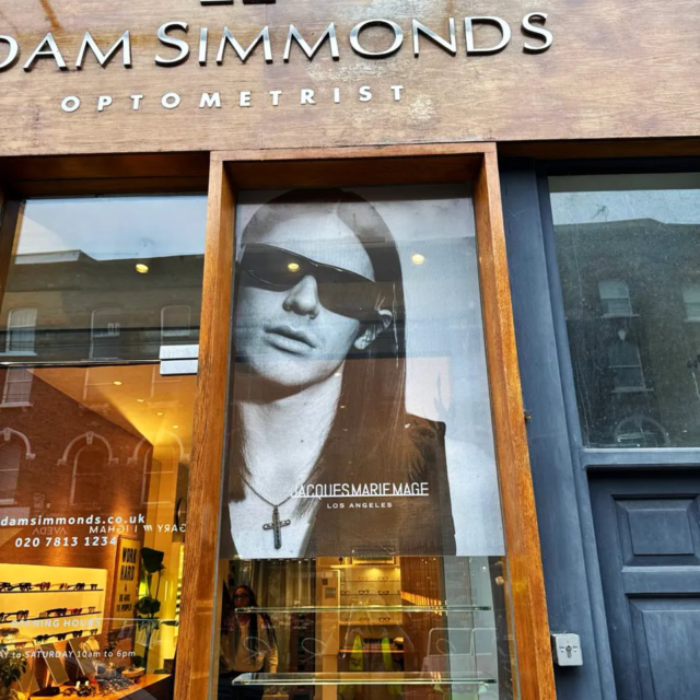 adam simmonds poster for opticians window