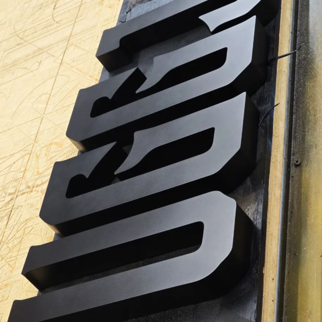 jugg gym powder coated 3d built up letters
