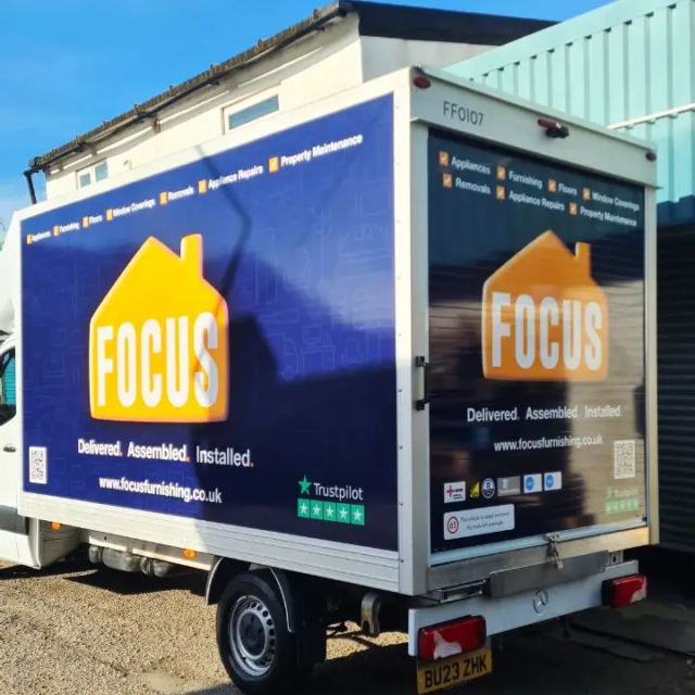 focus removal van branding