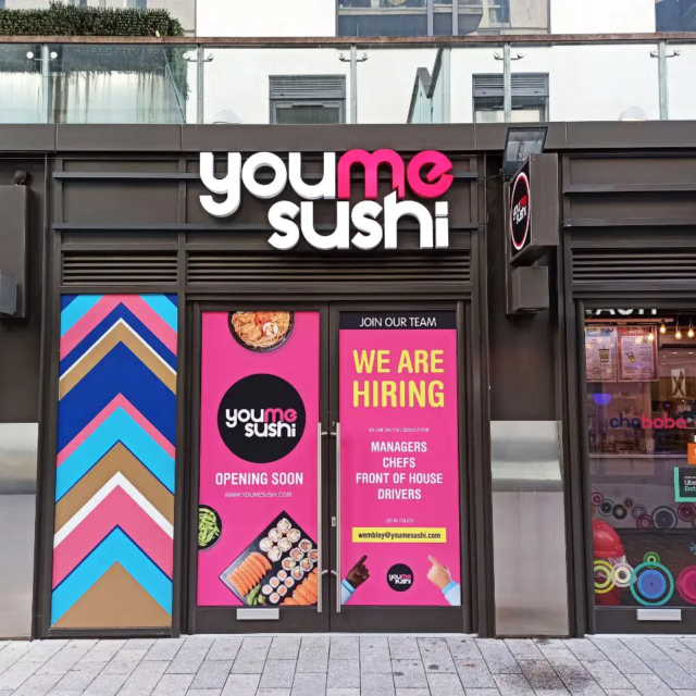 you me sushi restaurant sign fit out