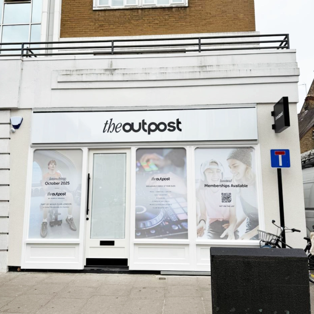 shop-front-fascia the outpost window graphics and shop front signage