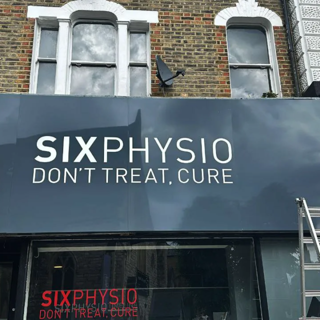 six physio shop front sign