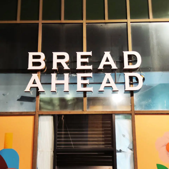 bread ahead shop front signage