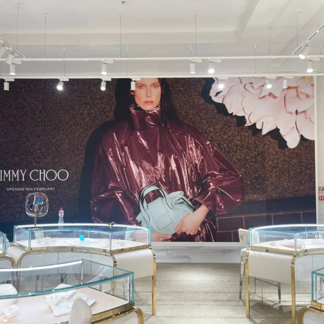 jimmy choo shopping centre wall mural