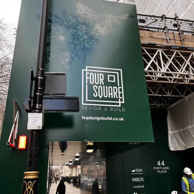 site hoarding four square site hoarding