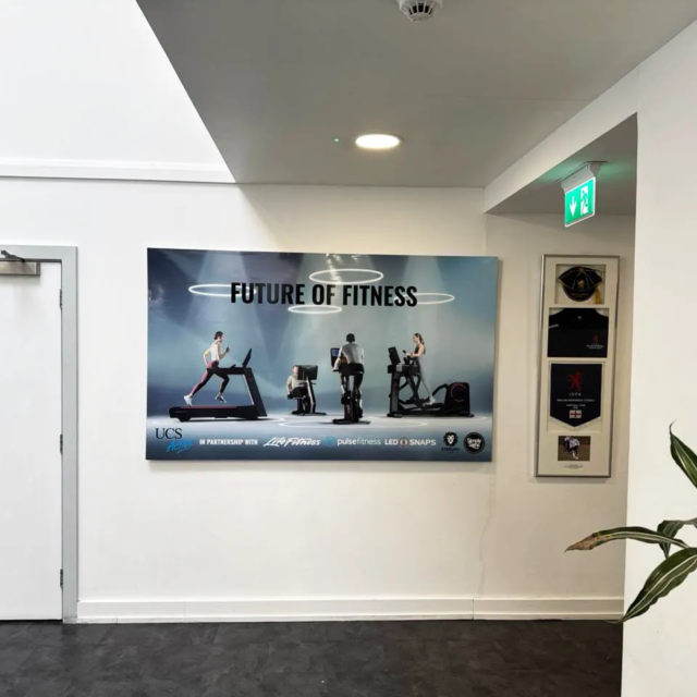 ucs active vinyl banner gym interior hampstead