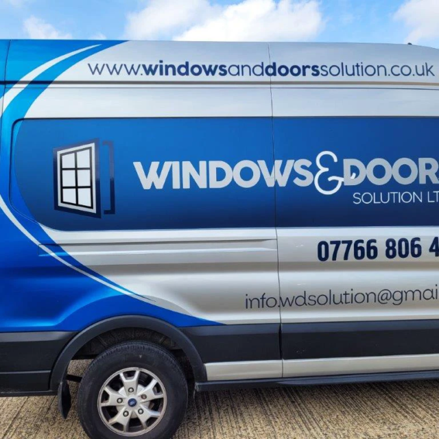 windows and doors van signage