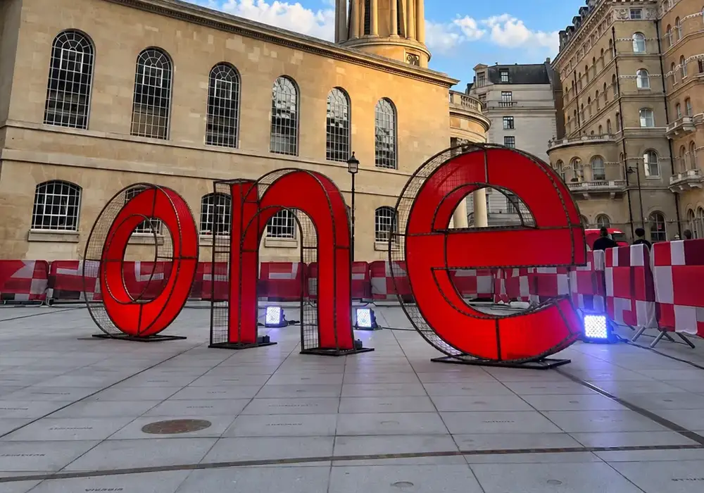 central london signage for the one show anniversay